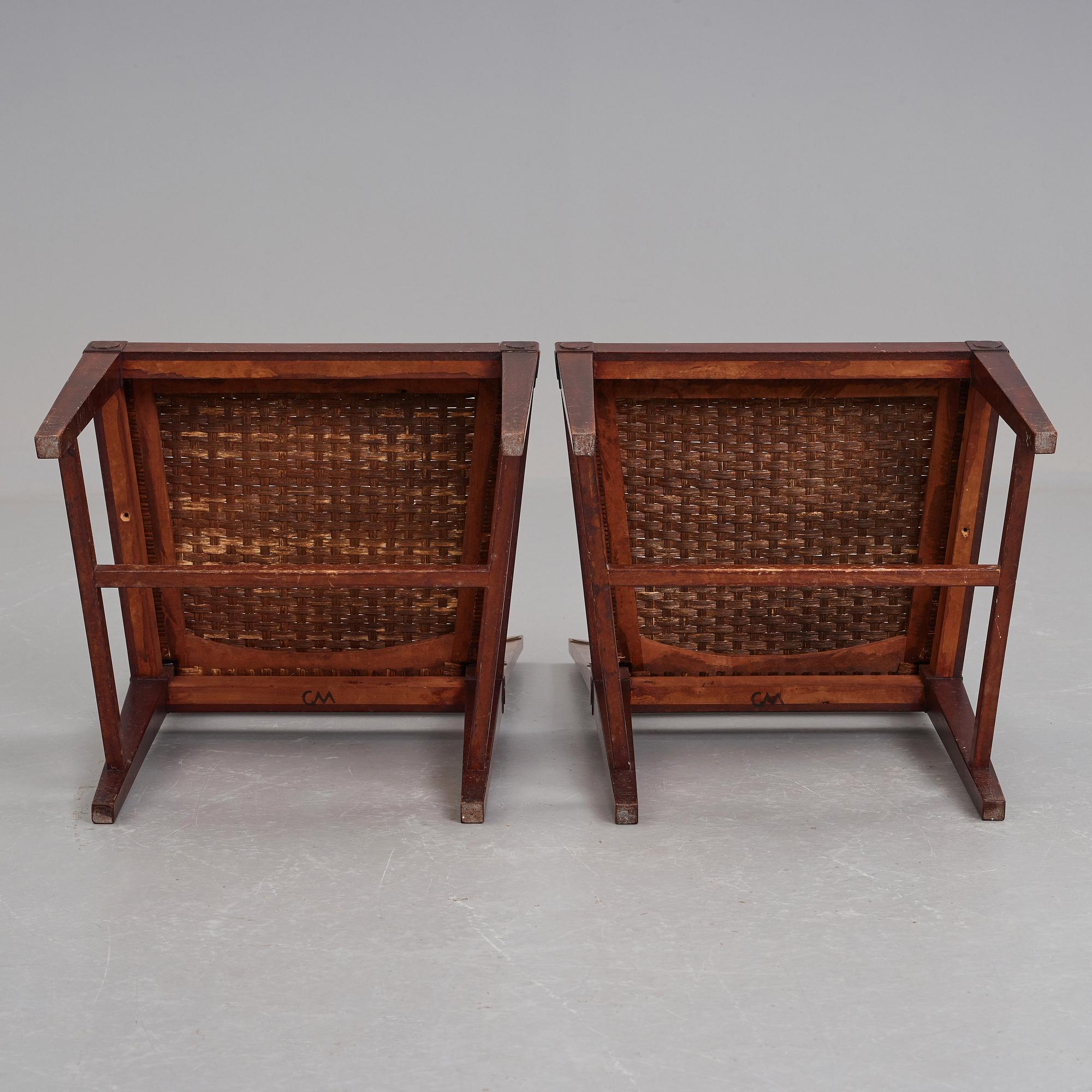 Carl Malmsten, stolar, ett par, Swedish Grace, Stockholm 1920-tal.