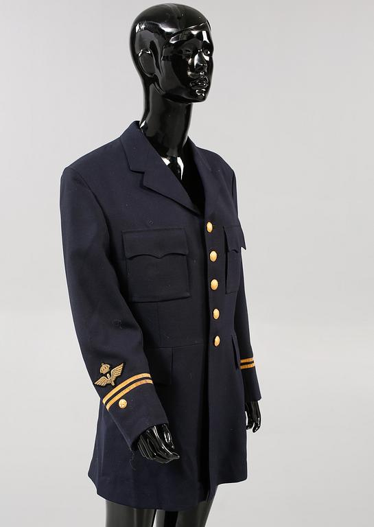 FLYGUNIFORM SAMT FLYGOVERALL, Sverige, 1900-talets andra hälft.