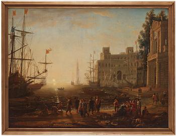 Claude Lorrain After, Port scene with the Villa Medici.