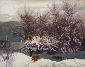 557. Bruno Liljefors, "Änder i snö".