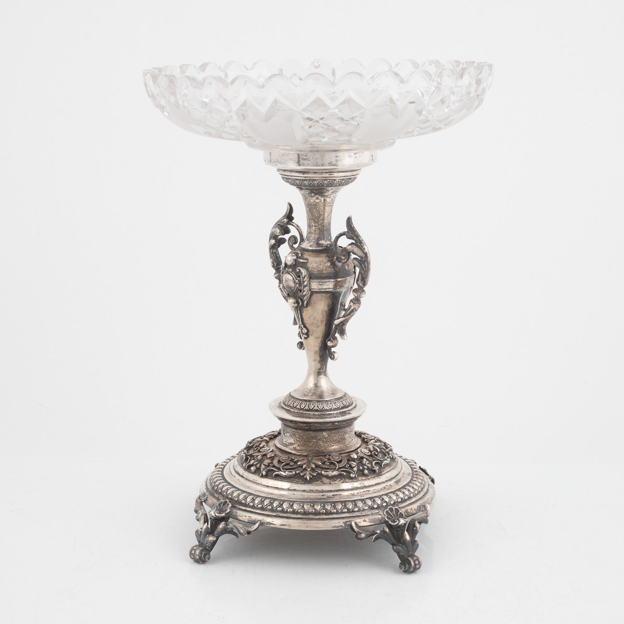 A Swedish silver bowl on foot, Stockholm, early 20th Century.