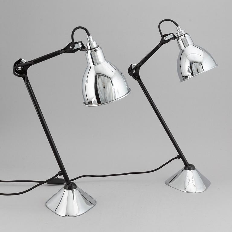 Bernard-Albin Gras, a pair of 'Gras' table lamps, DCW éditions.