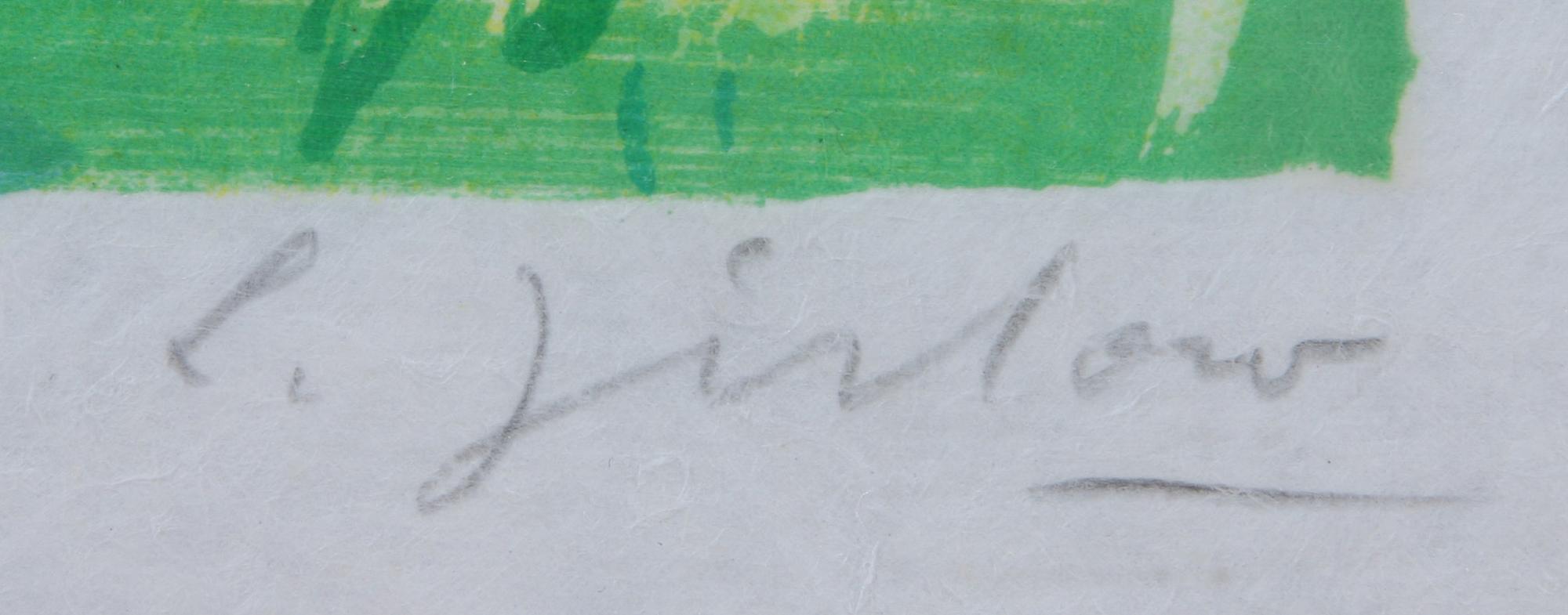 LENNART JIRLOW, färglitografi, sign o numr 1/50. Papper vattenmärkt; Mourlot Paris.