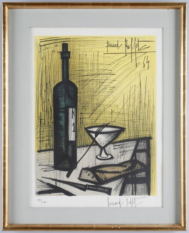 BERNARD BUFFET, färglitografi, sign o numr 33/120, dat -64.