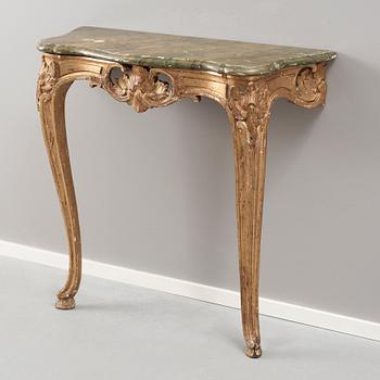 A Swedish Rococo 18th century console table.