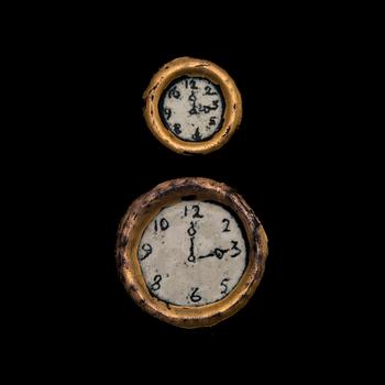 KLOCKOR, 2 st, porslin, Birger Kaipiainen, Arabia.