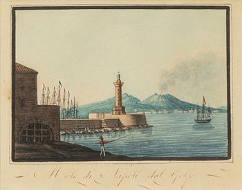 Unknown artist, first half of the 19th century, Travel sketches from Italy, 6 pcs.