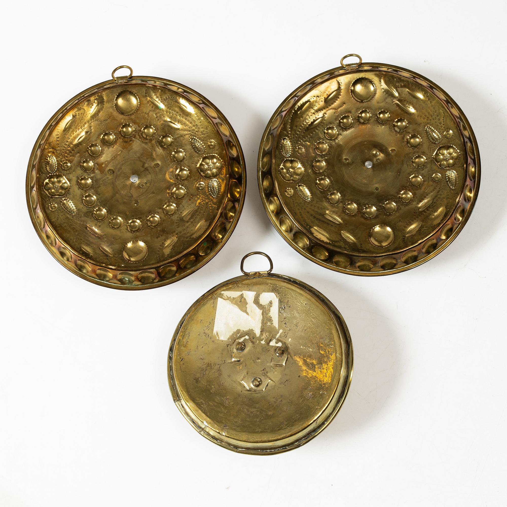 Mässing, 7 delar, 1700-1900-tal.