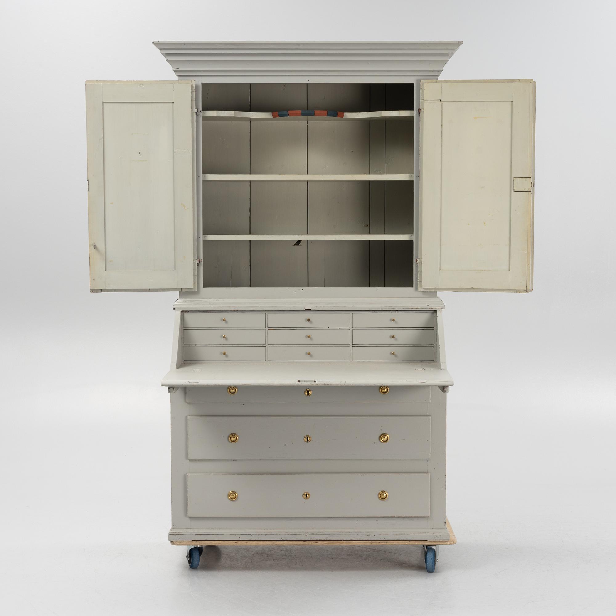 Skrivskåp, 1700/1800-tal.