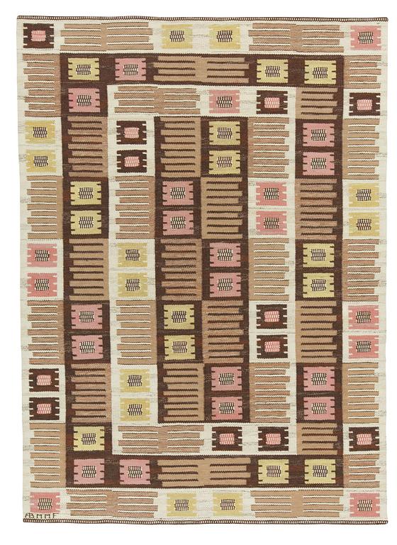Märta Måås-Fjetterström, MATTA. "Nyponblomman". Rölakan. 245,5 x 178 cm. Signerad AB MMF.