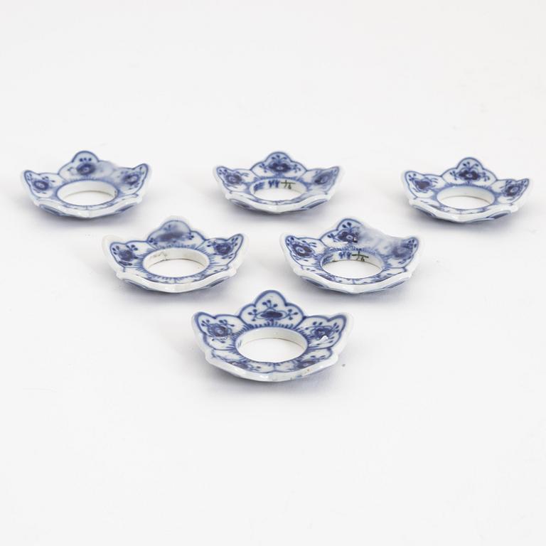 Royal Copenhagen, kandelaber, porslin, "Musselmalet Helblonde", modell 1006, Danmark, 1969-73.