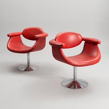 A PAIR OF ARMCHAIRS. "Captain's chair". Asko 1960s.
