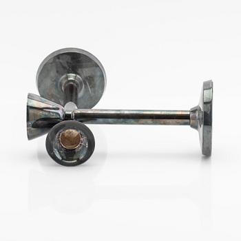 Gustaf Jansson, ljusstakar, ett par, sterlingsilver, C.G.Hallberg, Stockholm, 1960.