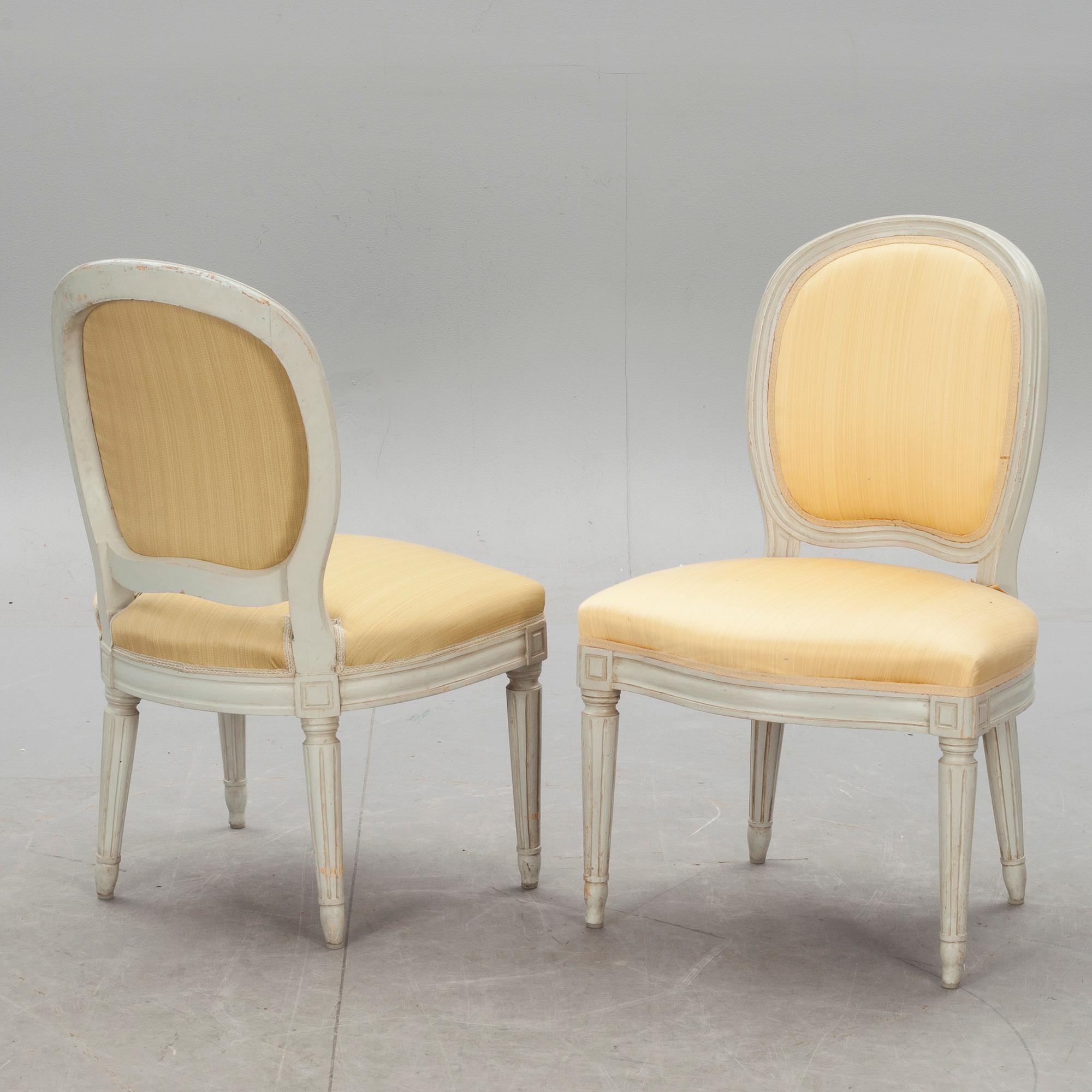 STOLAR, 6 st, gustaviansk stil, 1900-tal.