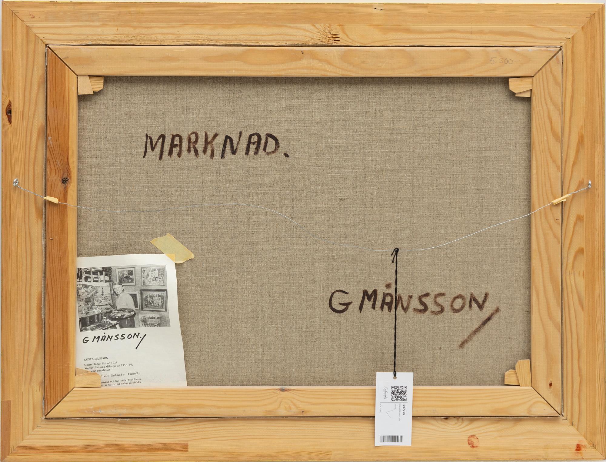 Gösta Månsson, "Marknad".