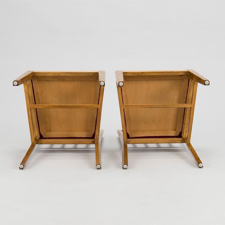 A mid-20th Century set of six chairs for Lahden Puukalusto, Finland.