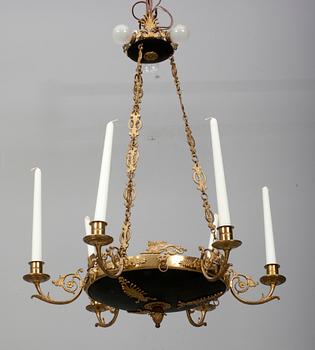 KATTOAMPPELI, empiretyyli, 1900-luku. Korkeus 72 cm.