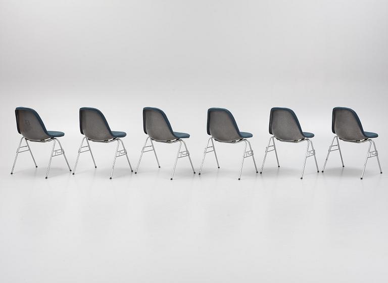 Charles & Ray Eames, stolar, 6 st. "DDS-I",  licenstillverkad av Hille of London Ltd, England, 1960/70-tal.