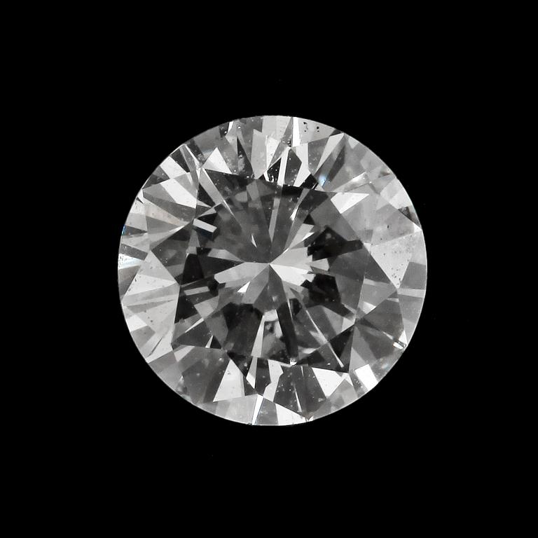 A brilliant cut diamond, 0.65 cts.