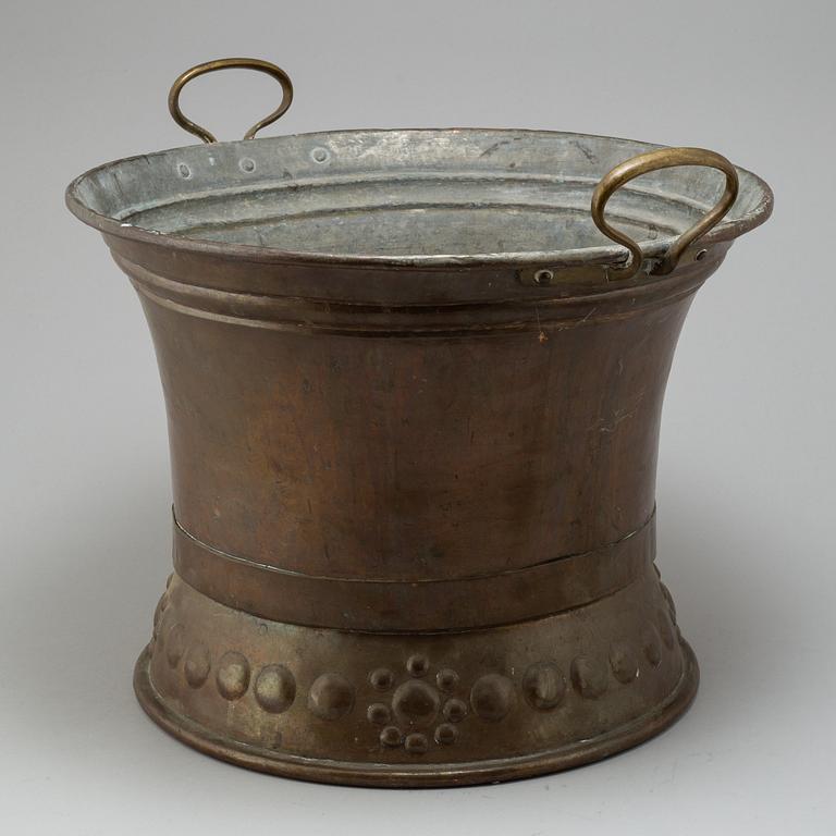 A late 19th century copper vessel.