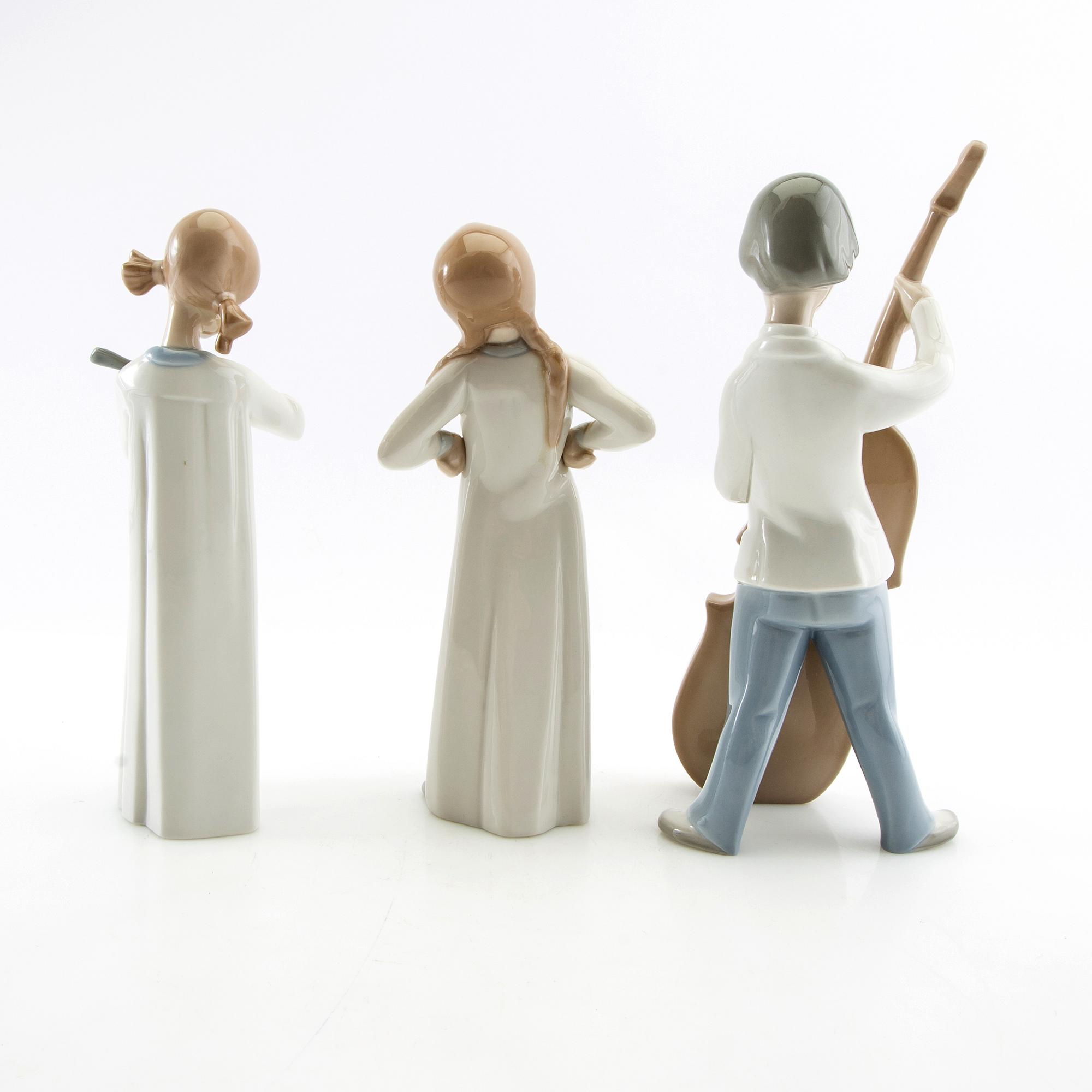 Figuriner, 3 st, Lladró Spanien 1971-1974.