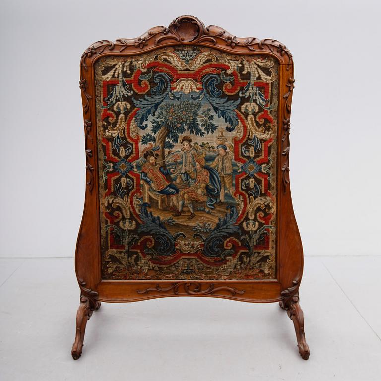 BRASSKÄRM, nyrokoko, 1800-talets andra hälft.