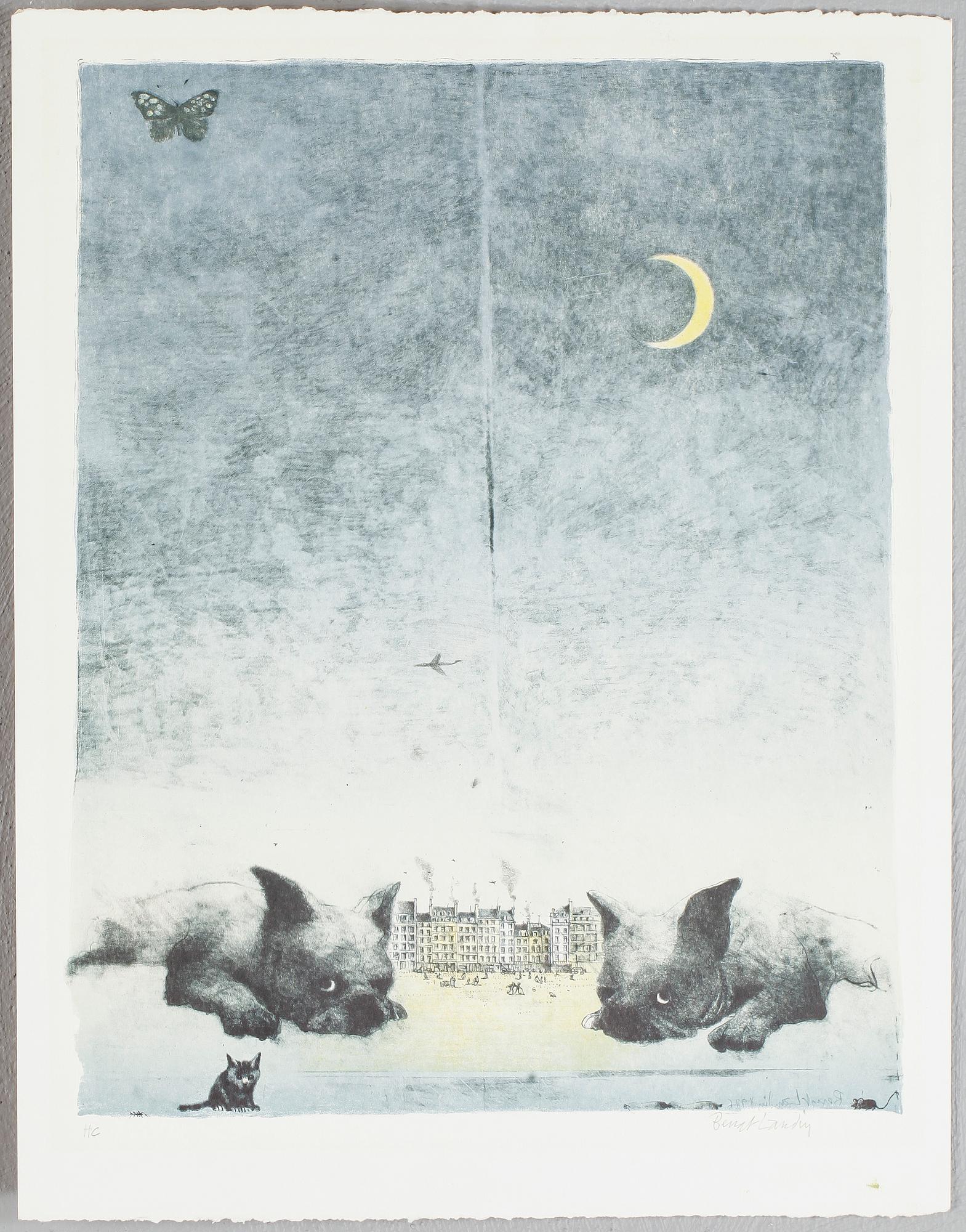 BENGT LANDIN, färglitografi, hc-upplaga, signerad.