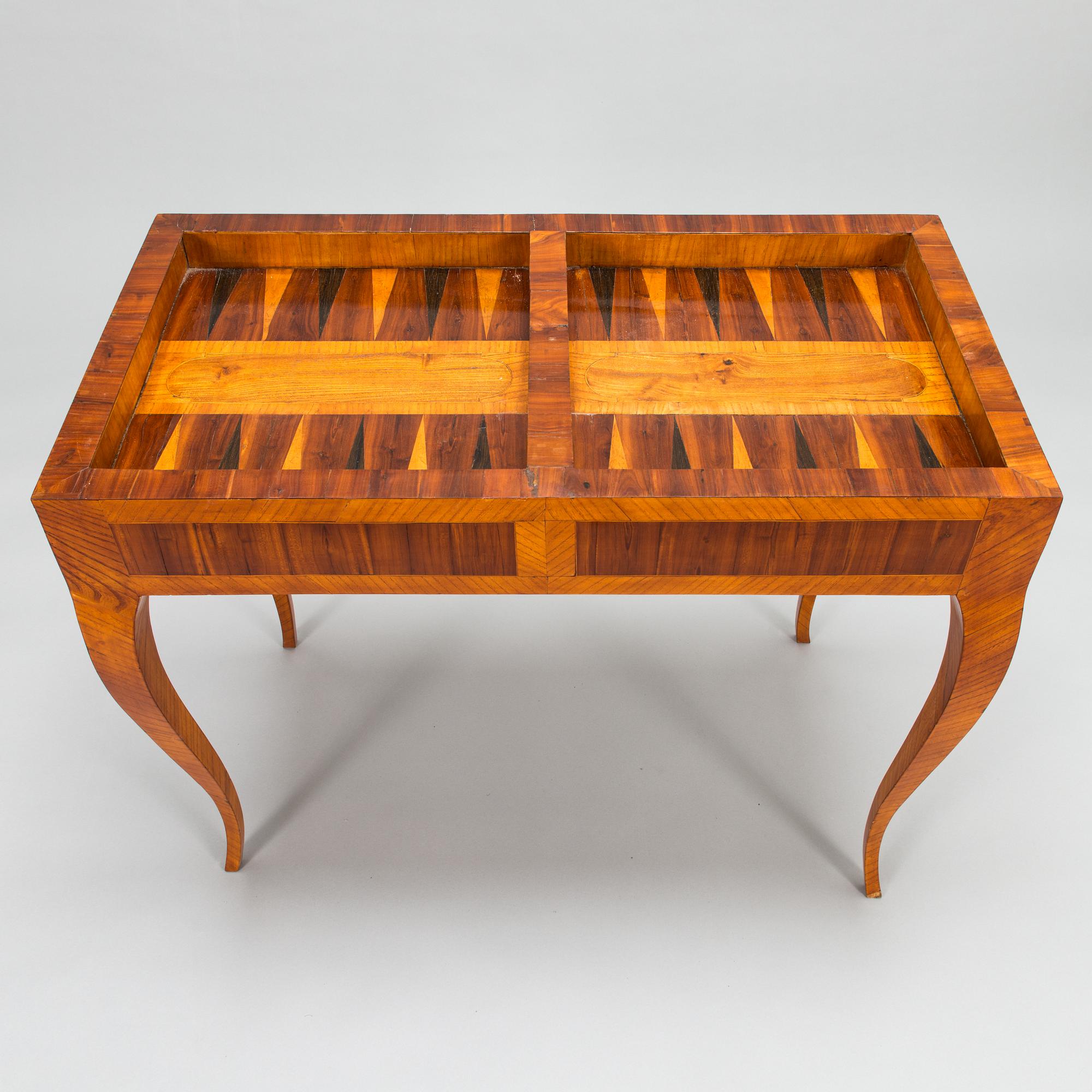 Spelbord, rokoko, Sverige ca 1770.
