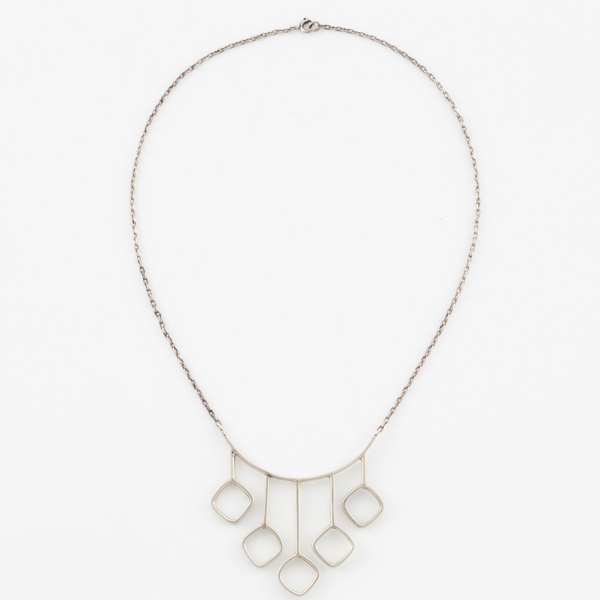 Necklace, silver, Victor Jansson.