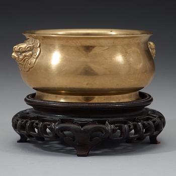 A bronze incense burner, Late Ming-early Qing, 16th/17th century.