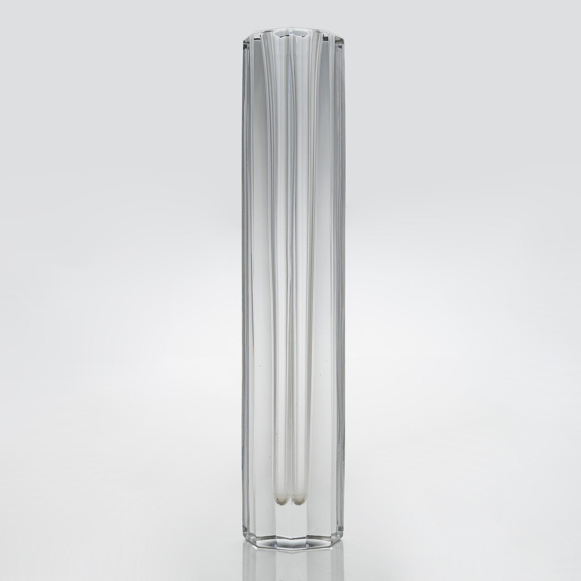 Aimo Okkolin, vase, unique, signed Aimo Okkolin Riihimäen Lasi.
