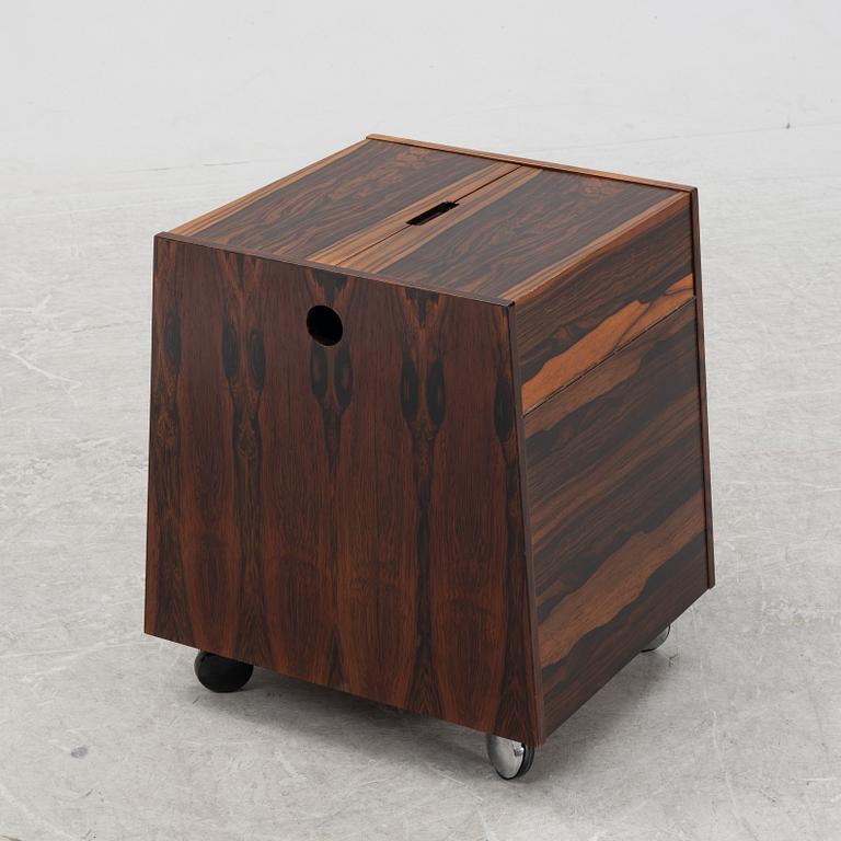 Rolf Hesland, a rosewood-veneered magazine rack/minibar from Bruksbo, Norway, 1960's.