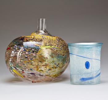VASER, 2 st, glas, Bertil Vallien, Kosta Boda.
