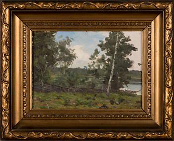 FREDRIK AHLSTEDT, oil on canvas, fastened on board, not signed.