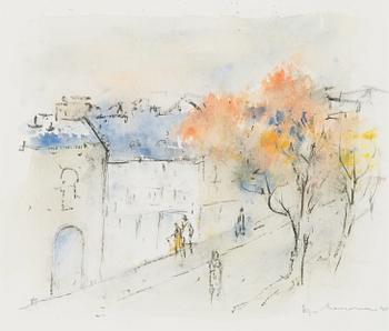 Egon Meuronen, akvarell, signerad och daterad -90.