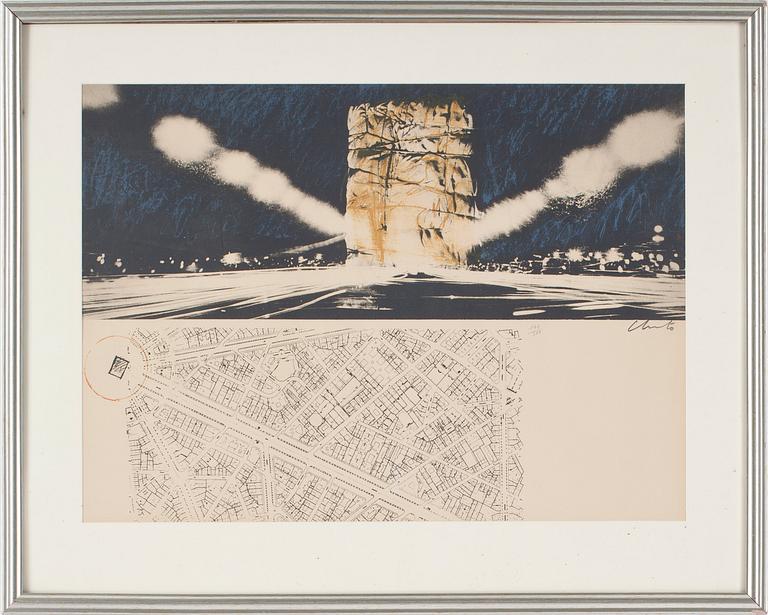 CHRISTO (USA), färglitografi, numrerad 144/300 och signerad.