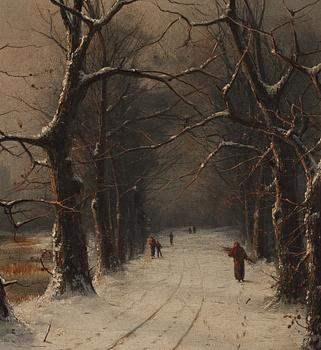 Nils Hans Christiansen, Vinterlandskap med skridskoåkare.