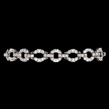 995. ARMBAND, briljantslipade diamanter, tot. ca 3.60 ct.