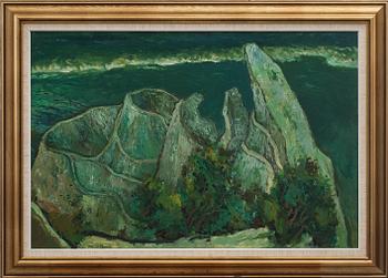 MARTIN EMOND, oljemålning på pannå, signerad.