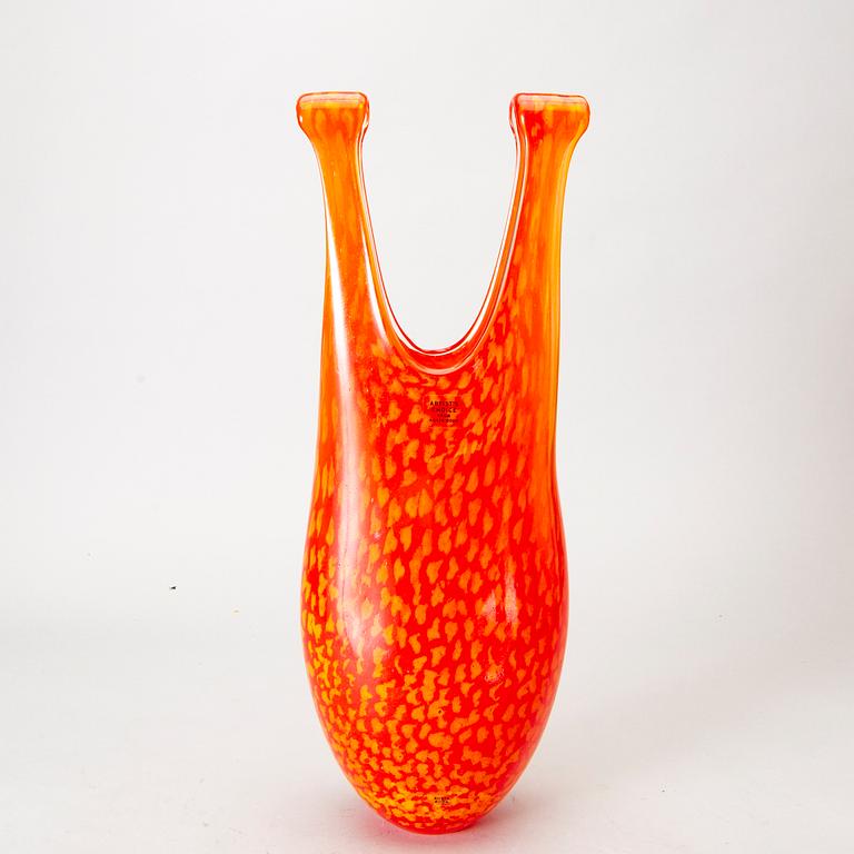 KJELL ENGMAN, a signed glass vase.