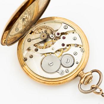 Klas Hedmark, Södertälje, pocket watch, 51 mm, hunter, "Boliden guld".