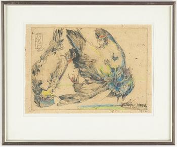 Horst Janssen, etching, signed and dated -82.