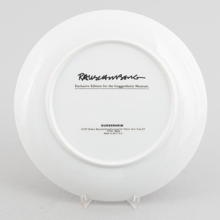 Robert Rauschenberg, tallrikar, 5 st, exclusive edition för Guggenheim Museum, USA, 1997.