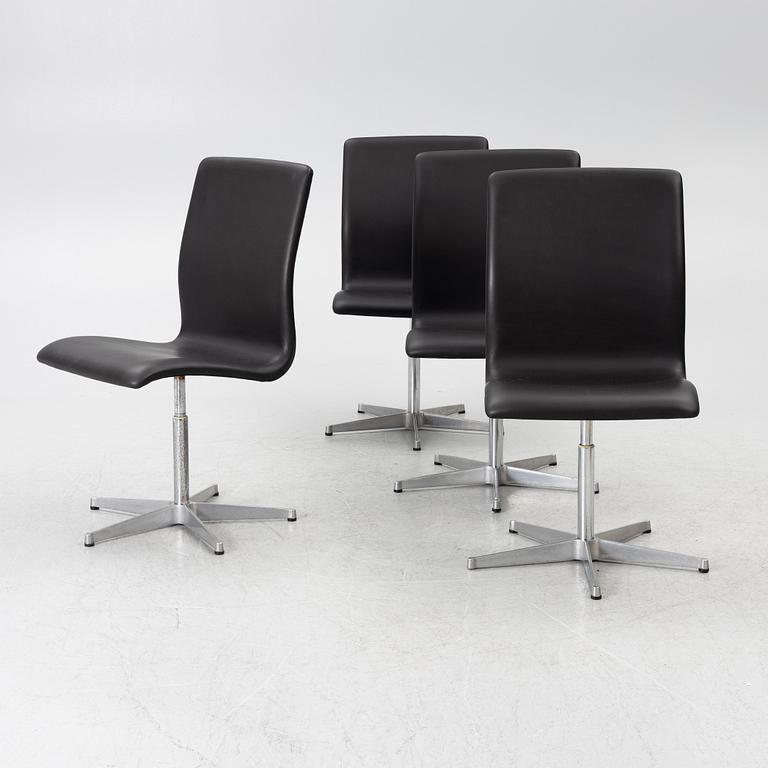 Arne Jacobsen, Stolar 4 st. "Oxford Chair", Fritz Hansen, Danmark.