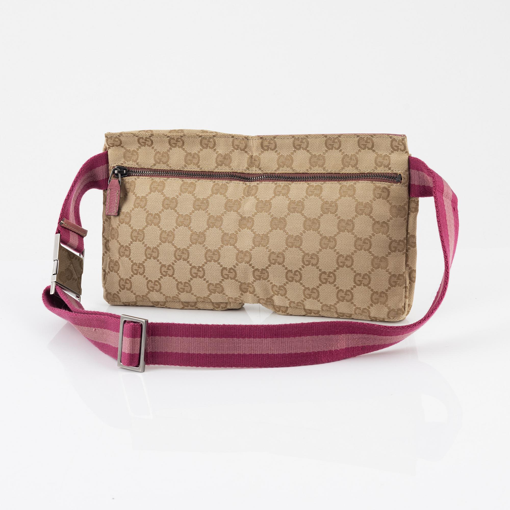 Gucci, a canvas beltbag.