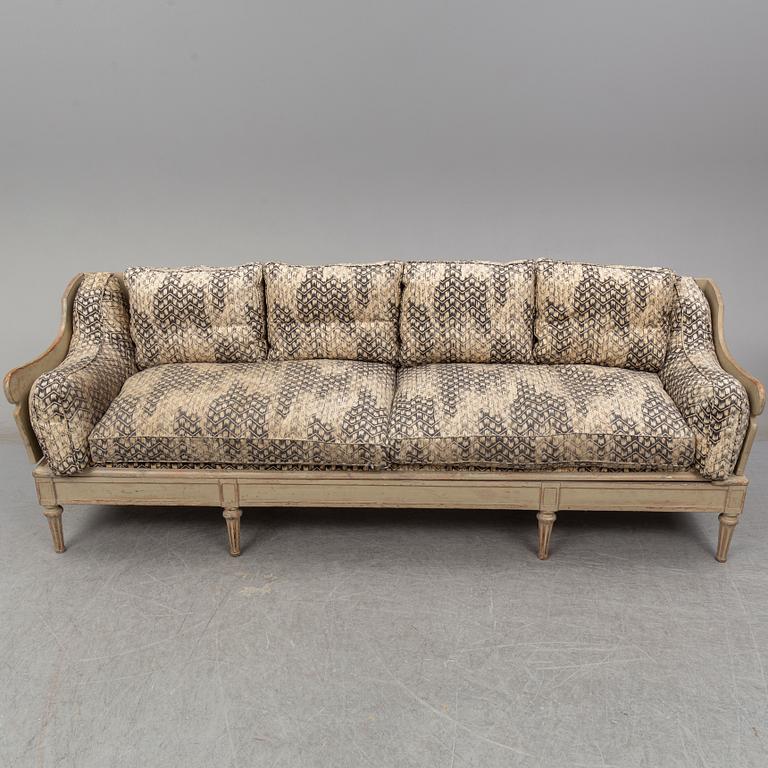 A Swedish Gustavian sofa, late 18th century.