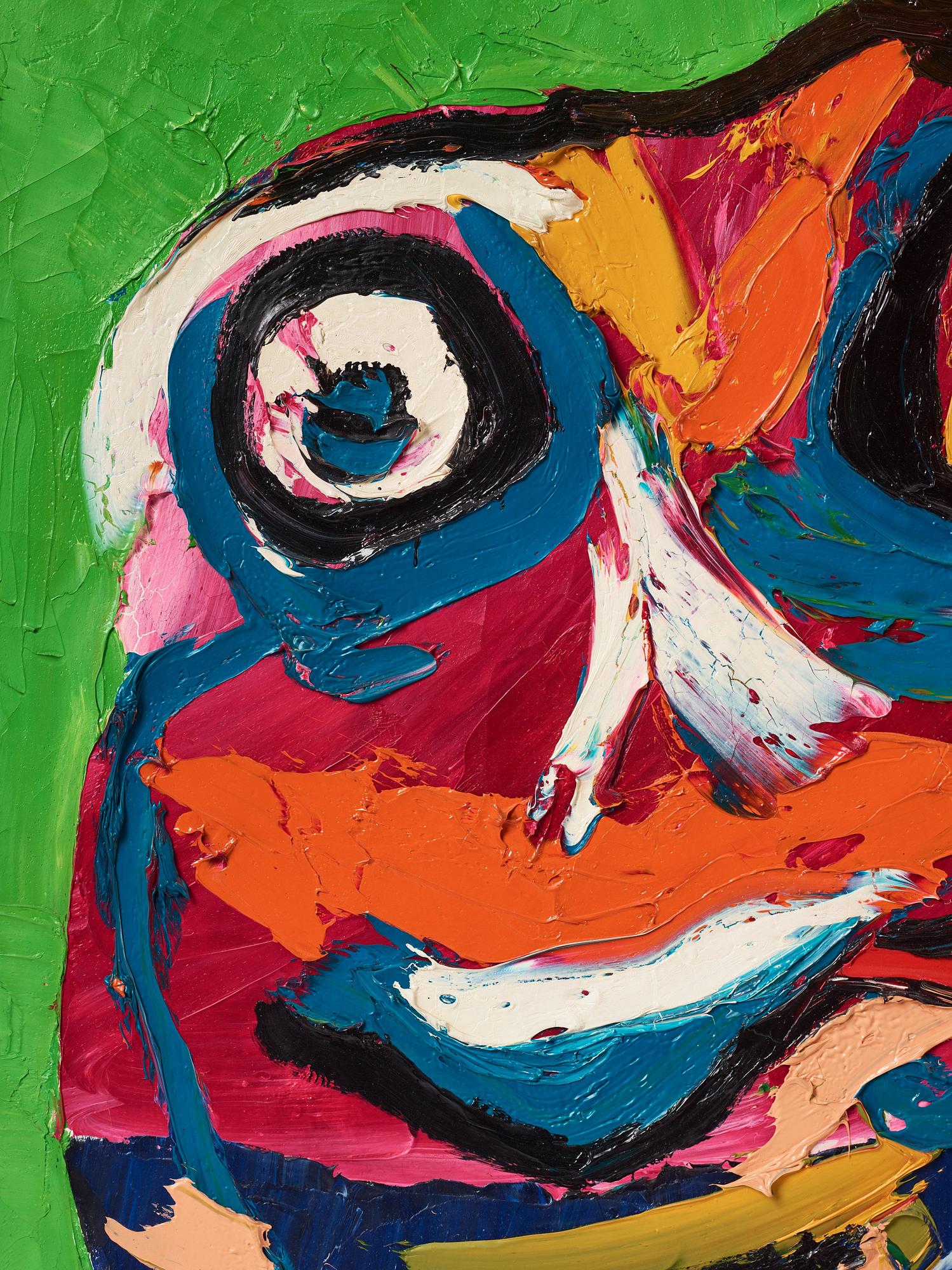 Karel Appel, ”Femme a la pipe”.