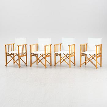 A set of four director's chairs from Hyllinge Möbler, Danmark.