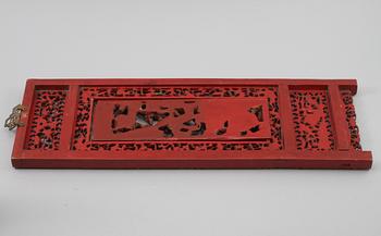 VÄGGDEKORATIONER, ett par, Kina, 1900-tal.