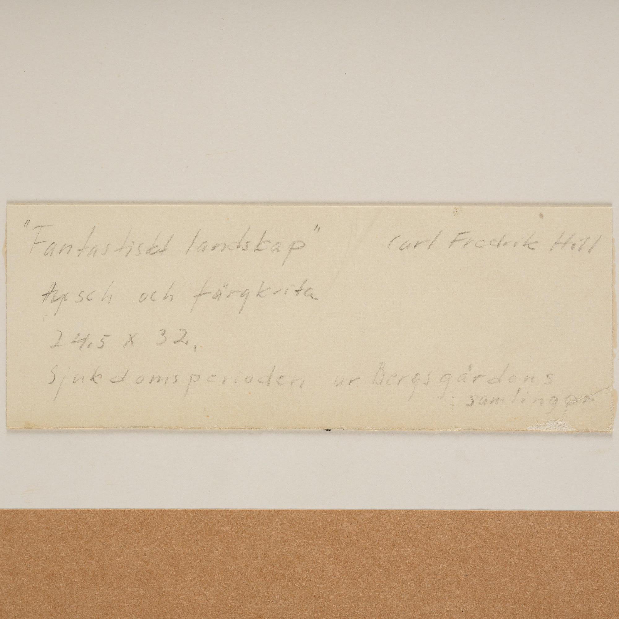 Carl Fredrik Hill, Architectural fantasy.